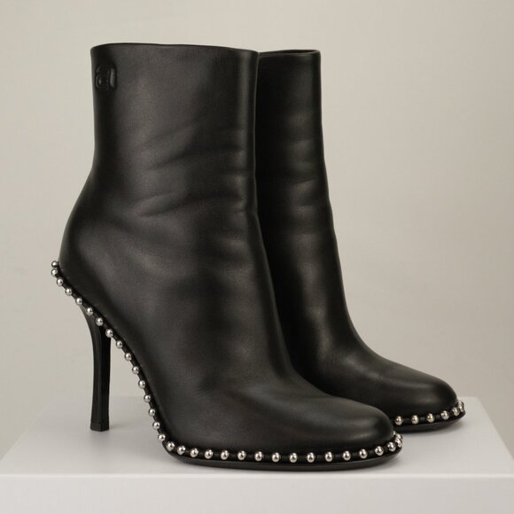 Alexander Wang Nova 105 Round Toe Ankle Boots, Black, EU 36/US 6 - Picture 4 of 13
